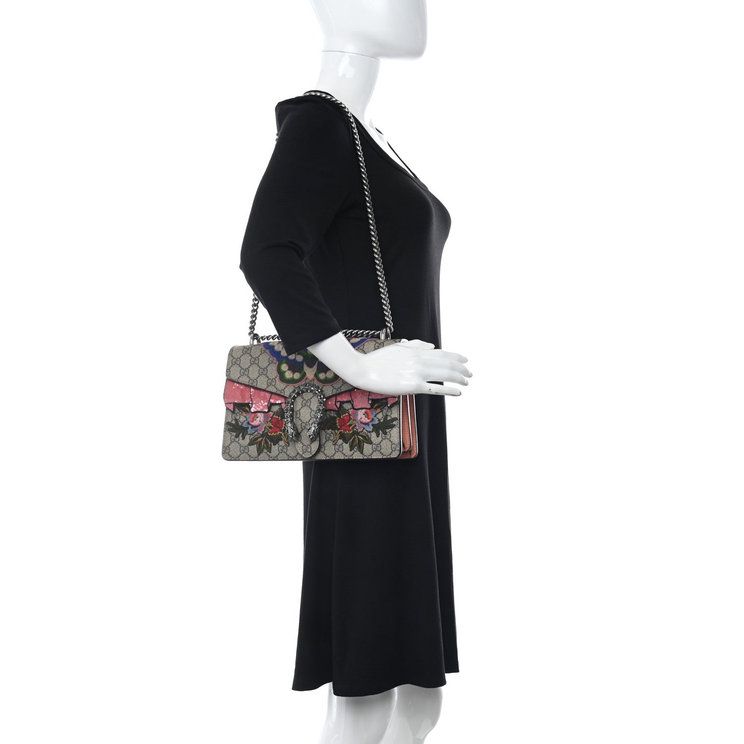 Gucci GG Supreme Monogram Embroidered Small Dionysus Shoulder Bag 2 of 14