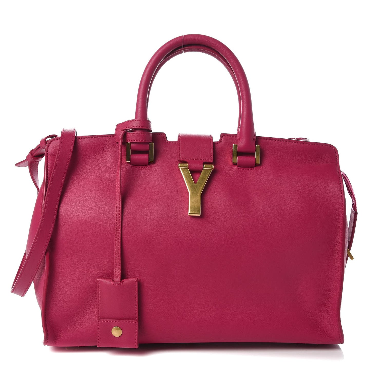 Calfskin Small Classic Y Cabas Fuchsia