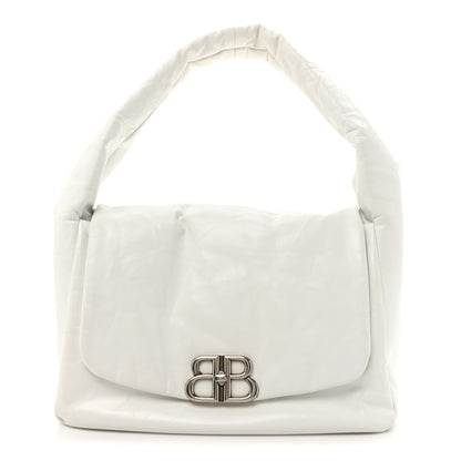 Balenciaga Calfskin Monaco Sling Shoulder Bag White 3 of 37