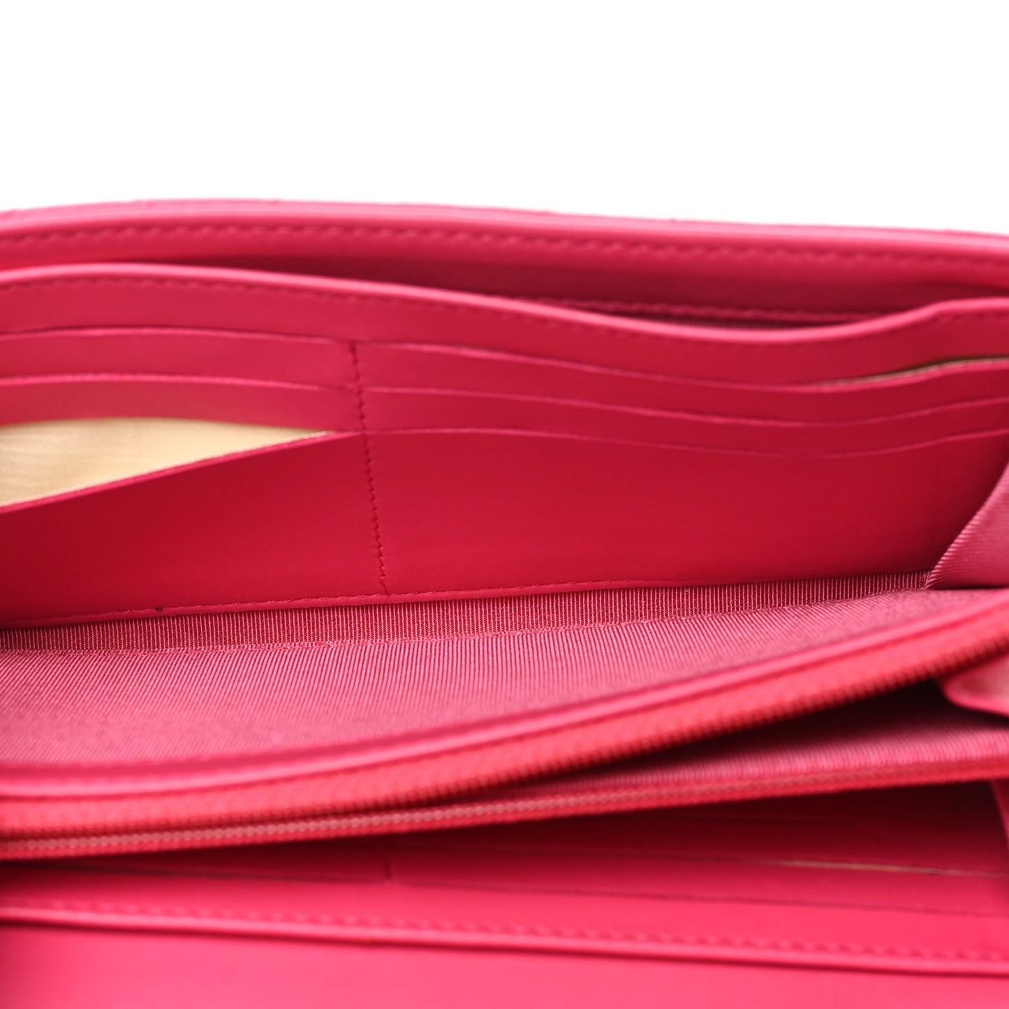 Lambskin Quilted Large Flap Wallet Pink