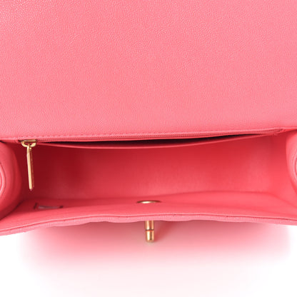 Chanel Caviar Quilted Mini Top Handle Rectangular Flap Pink 5 of 11