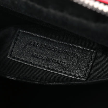 Saint Laurent Patent Calfskin Matelasse Monogram Lou Camera Bag Neon Pink 7 of 11