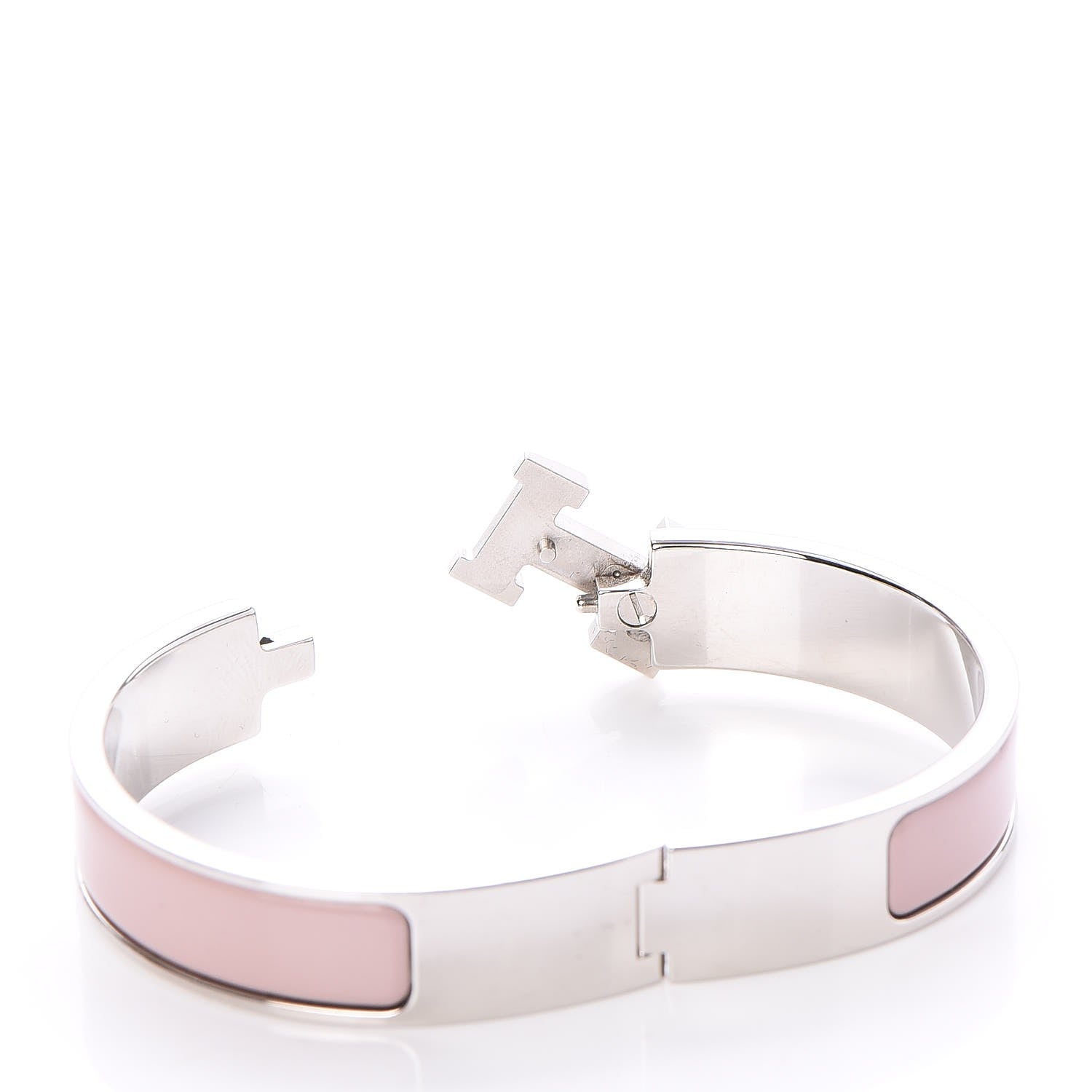 Hermes Enamel Narrow Clic Clac H Bracelet PM Rose Poudre 5 of 5