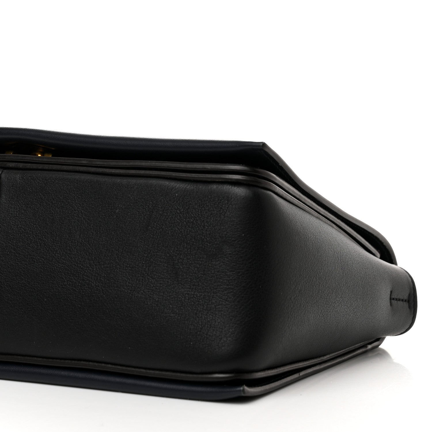Celine Shiny Smooth Calfskin Medium Frame Shoulder Bag Black Navy 9 of 10