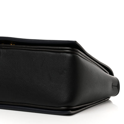 Celine Shiny Smooth Calfskin Medium Frame Shoulder Bag Black Navy 9 of 10