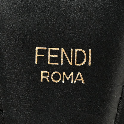 Fendi Jacquard Ribbon Vitello King FF Bi-Color Intreccio Adjustable Strap You Black White 3 of 8