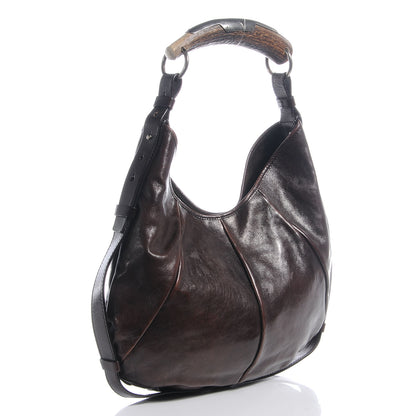 Saint Laurent Mombasa Horn Hobo Brown 3 of 8