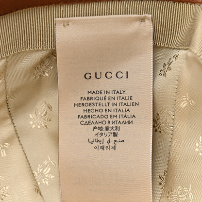 Gucci Washed Jacquard Denim Nappa GG Monogram Oscar Baseball Hat Denim Cuir 9 of 10