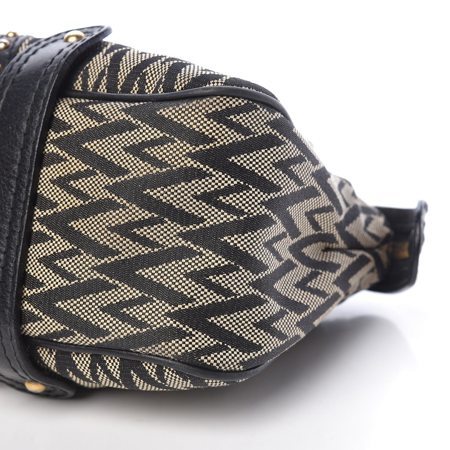 Valentino Garavani Jacquard Print V logo Shoulder Bag Black 17 of 19