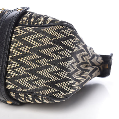 Valentino Garavani Jacquard Print V logo Shoulder Bag Black 17 of 19