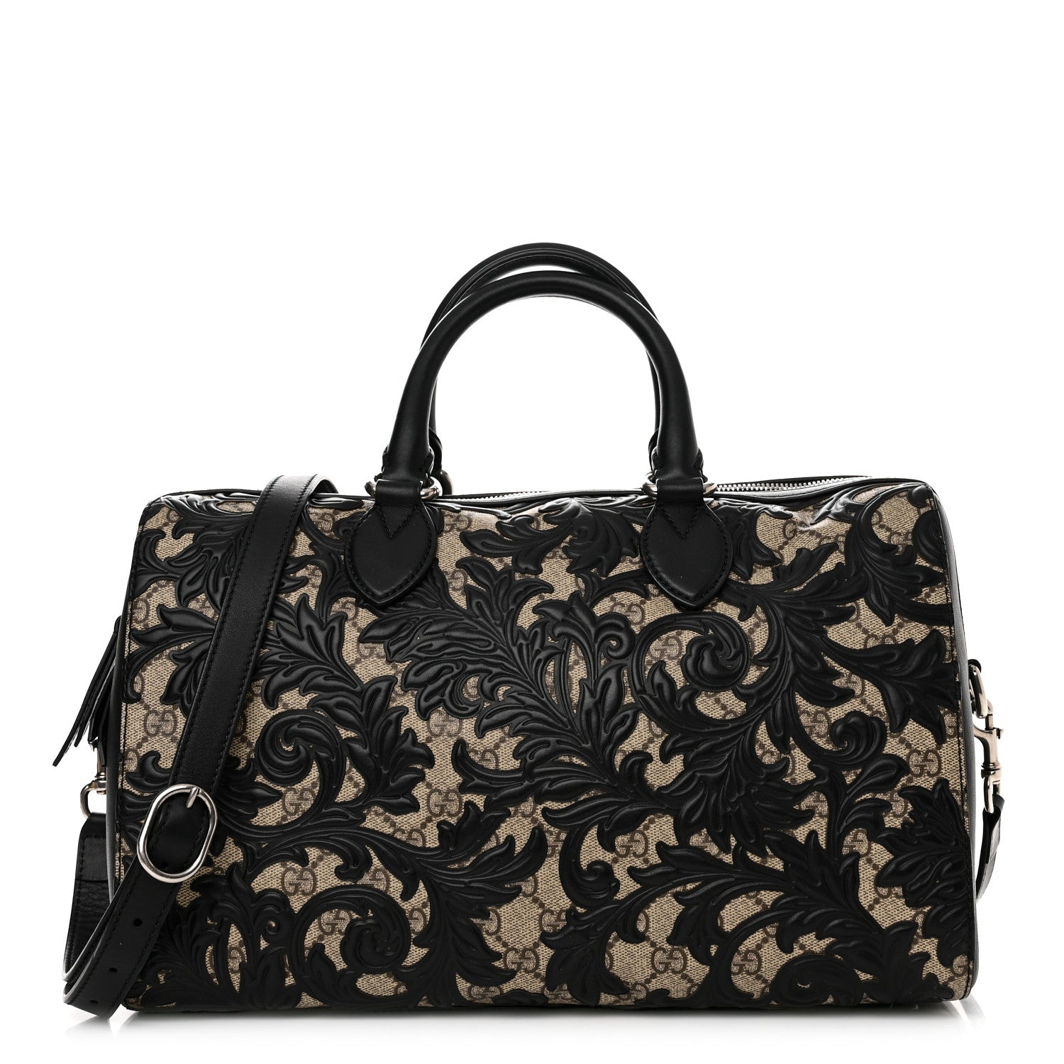 Gucci GG Supreme Monogram Arabesque Medium Boston Black 1 of 10