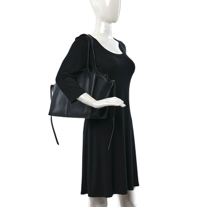 Celine Supple Natural Calfskin Medium Tri-Fold Bag Black 2 of 16