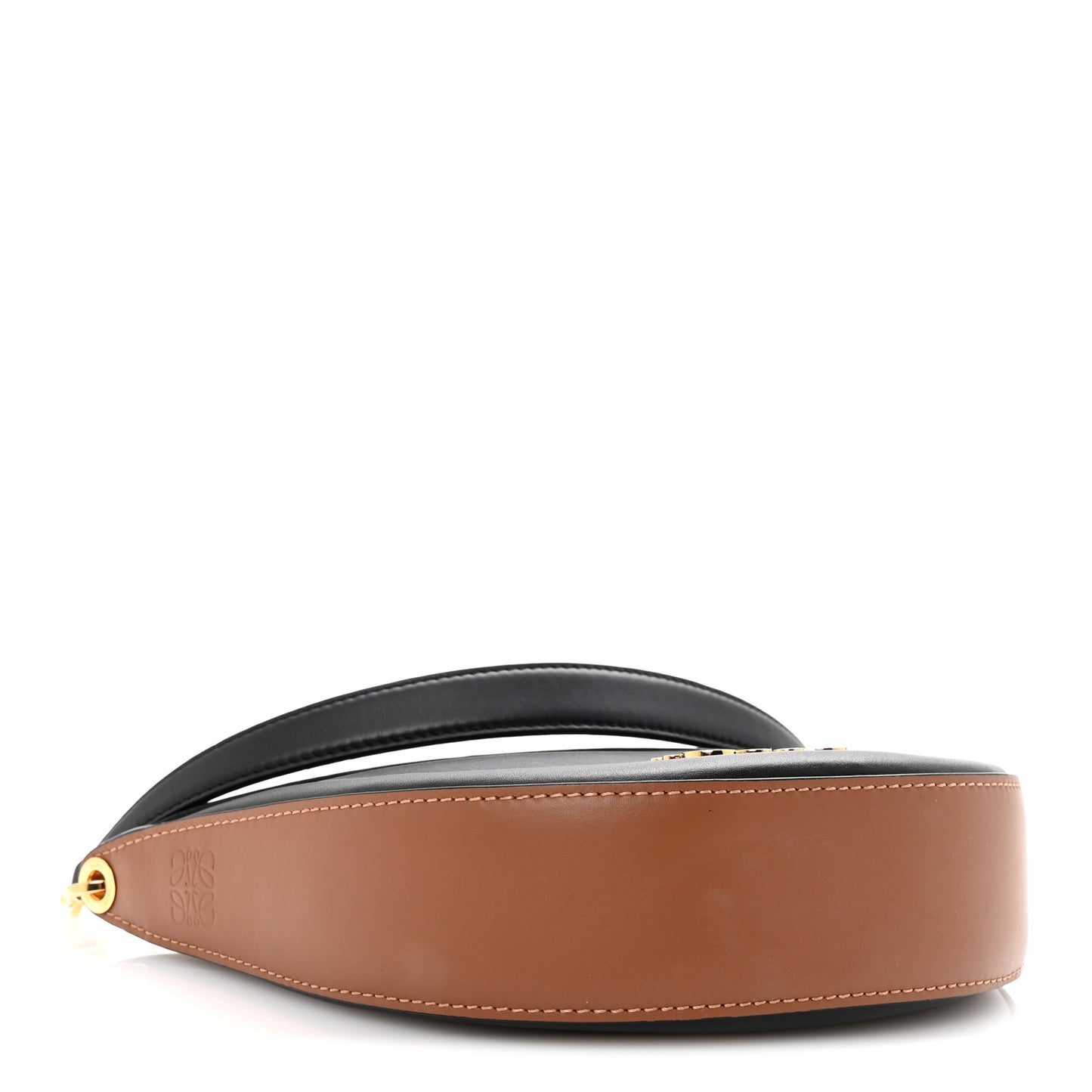 Satin Calfskin Small Anagram Luna Bag Black Pecan