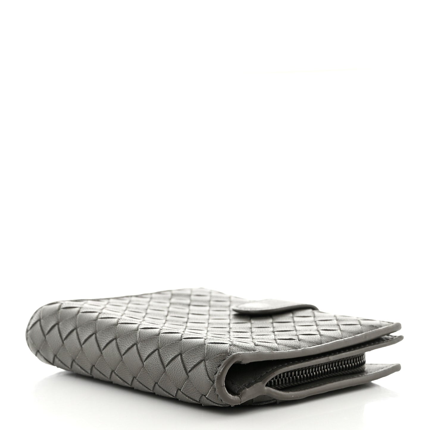 Nappa Intrecciato Mini Wallet Grey