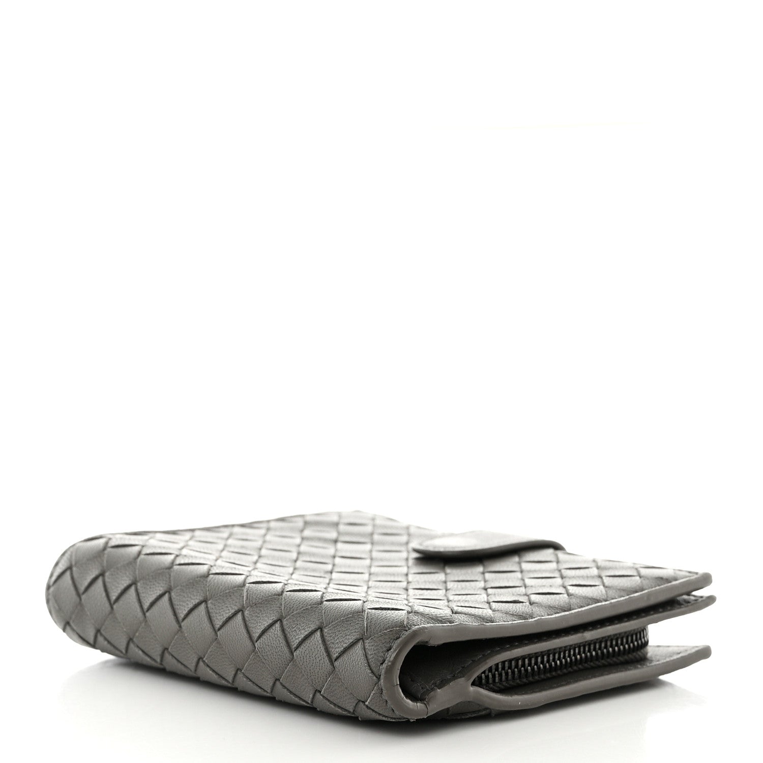 Bottega Veneta Nappa Intrecciato Mini Wallet Grey 4 of 12
