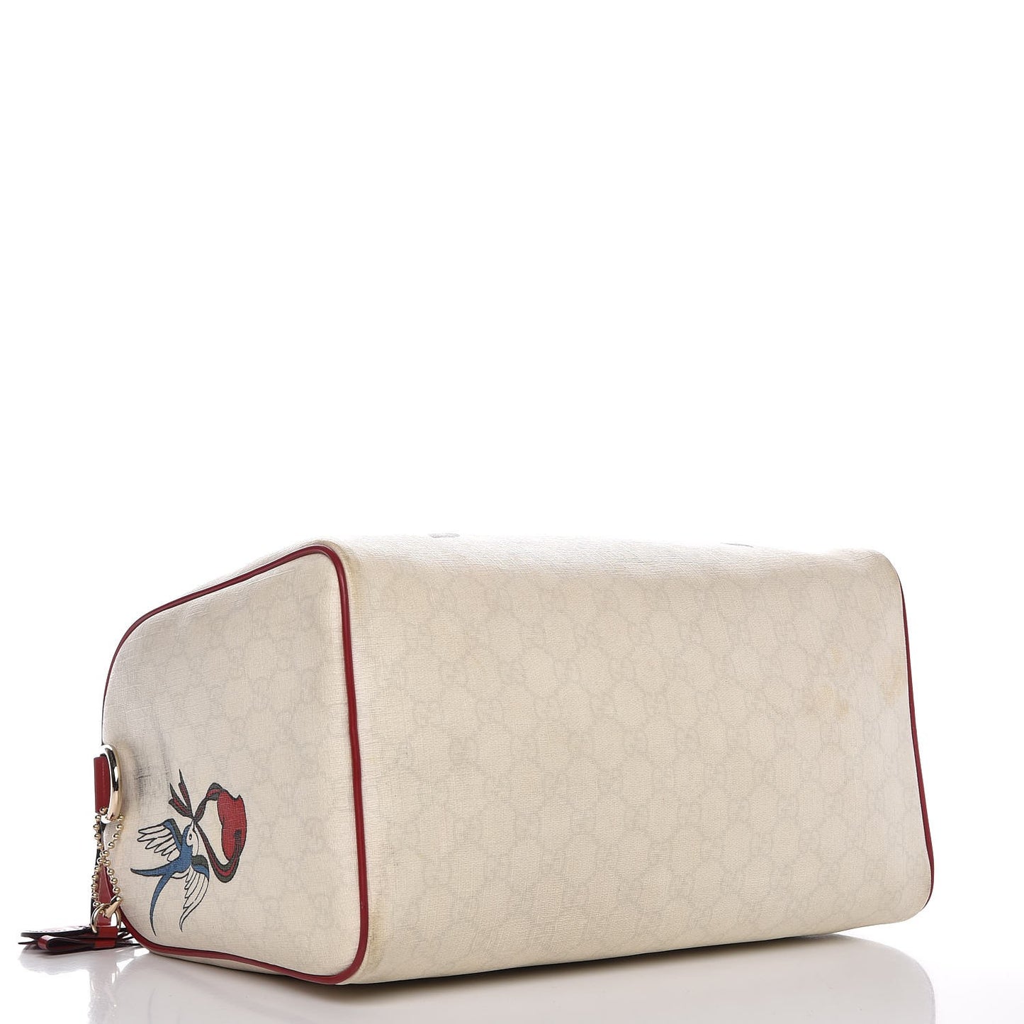 Coated Canvas Monogram Medium Tattoo Birds Joy Boston Off White Red