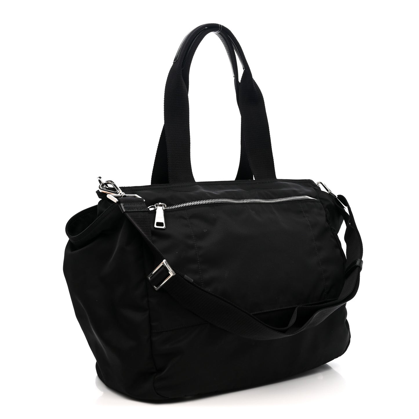 Tessuto Nylon Vela Diaper Bag Black