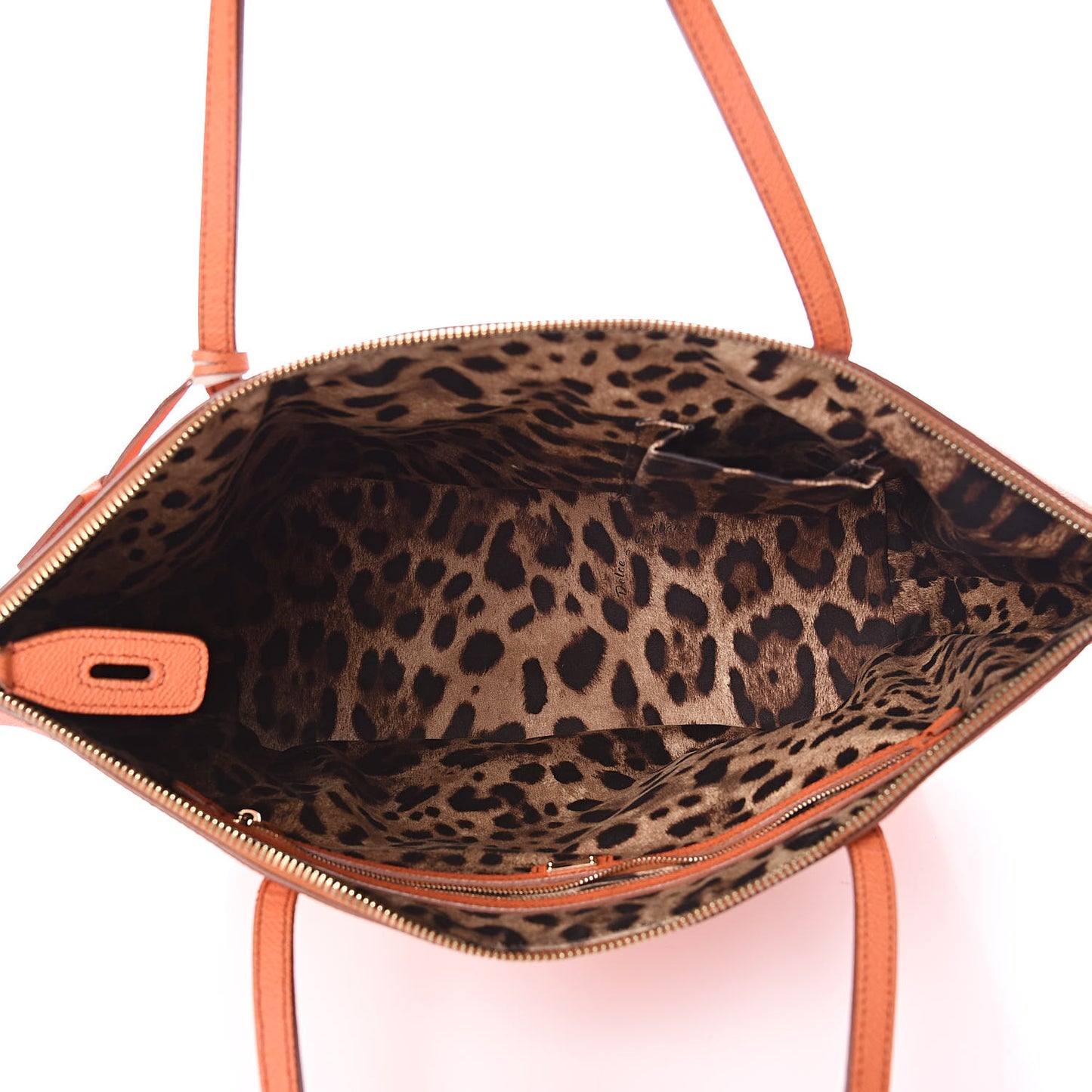 Textured Calfskin Miss Escape Tote Orange