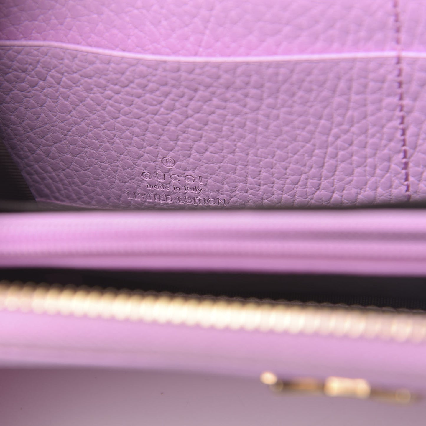 Dollar Calfskin GG Marmont Bosco Zip Around Wallet Malva