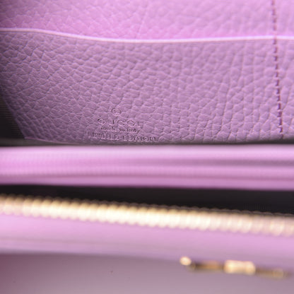 Gucci Dollar Calfskin GG Marmont Bosco Zip Around Wallet Malva 6 of 7