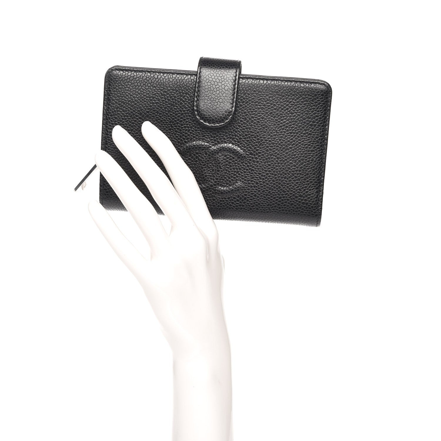 Chanel Caviar Timeless CC Zipped Pocket Wallet Black 2 of 9
