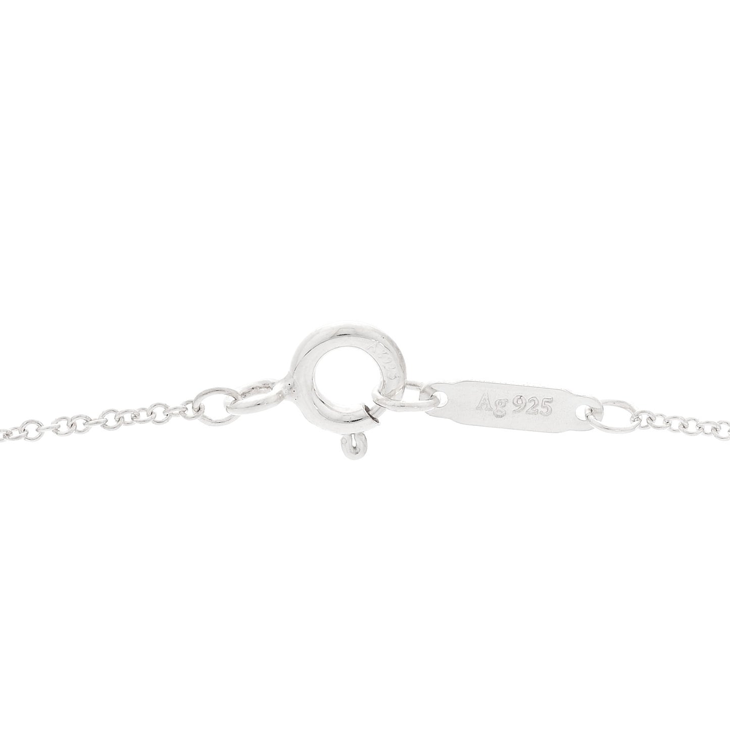 Sterling Silver Enamel Return to Tiffany Double Heart Tag Pendant Necklace Pink
