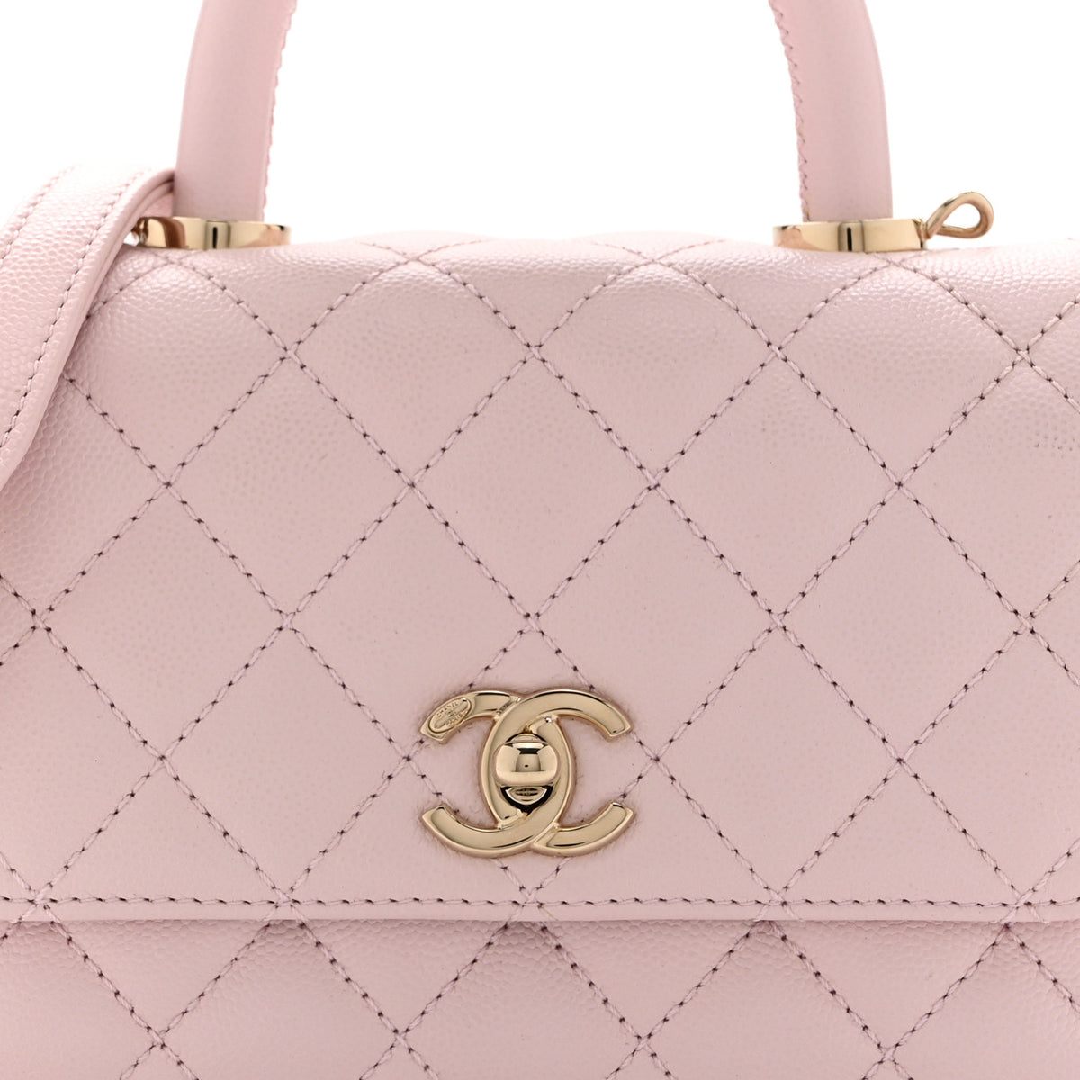 Caviar Quilted Extra Mini Coco Handle Flap Light Pink