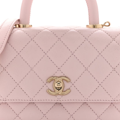 Chanel Caviar Quilted Extra Mini Coco Handle Flap Light Pink 8 of 10