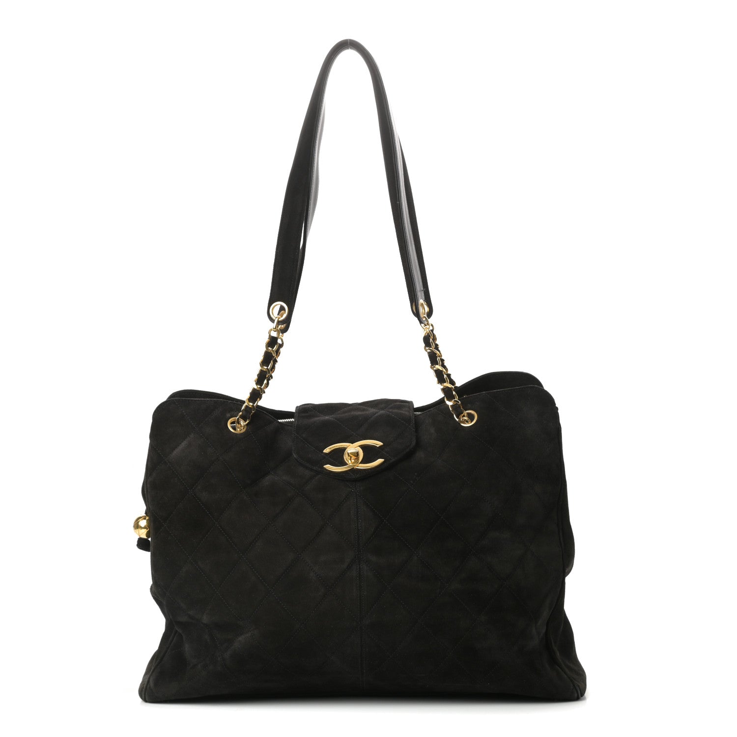 Chanel Suede Quilted XL Weekender Bag Black 1 of 15