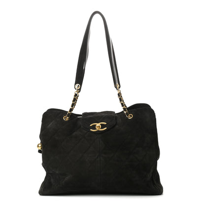 Chanel Suede Quilted XL Weekender Bag Black 1 of 15