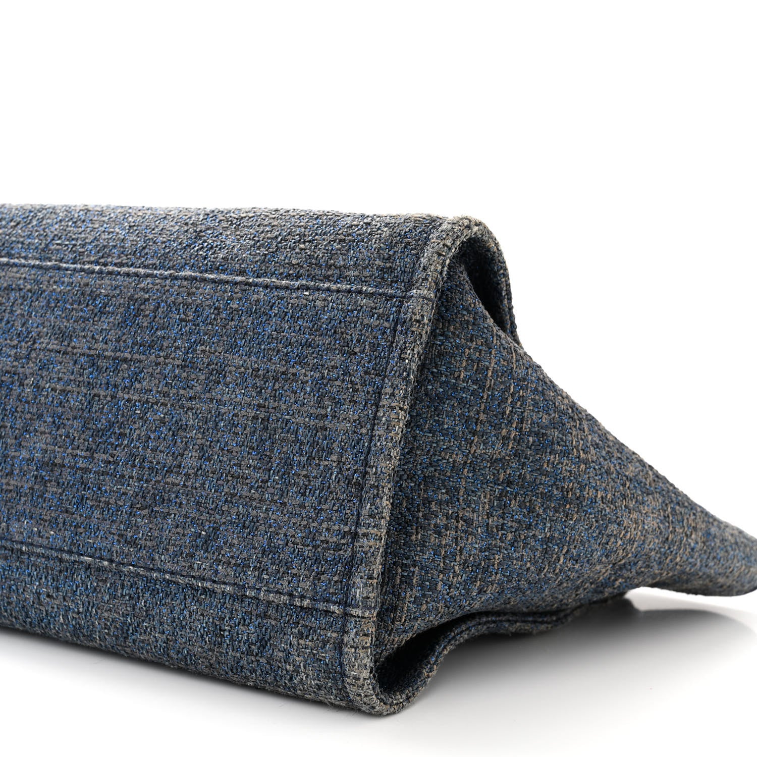 Chanel Lurex Canvas Medium Deauville Tote Navy Blue 10 of 12