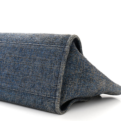 Chanel Lurex Canvas Medium Deauville Tote Navy Blue 10 of 12
