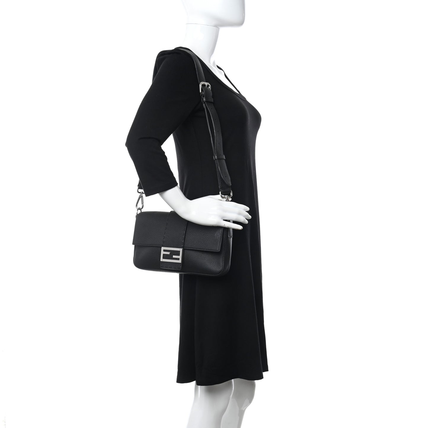 Cuoio Romano Selleria Belt Baguette Bag Black