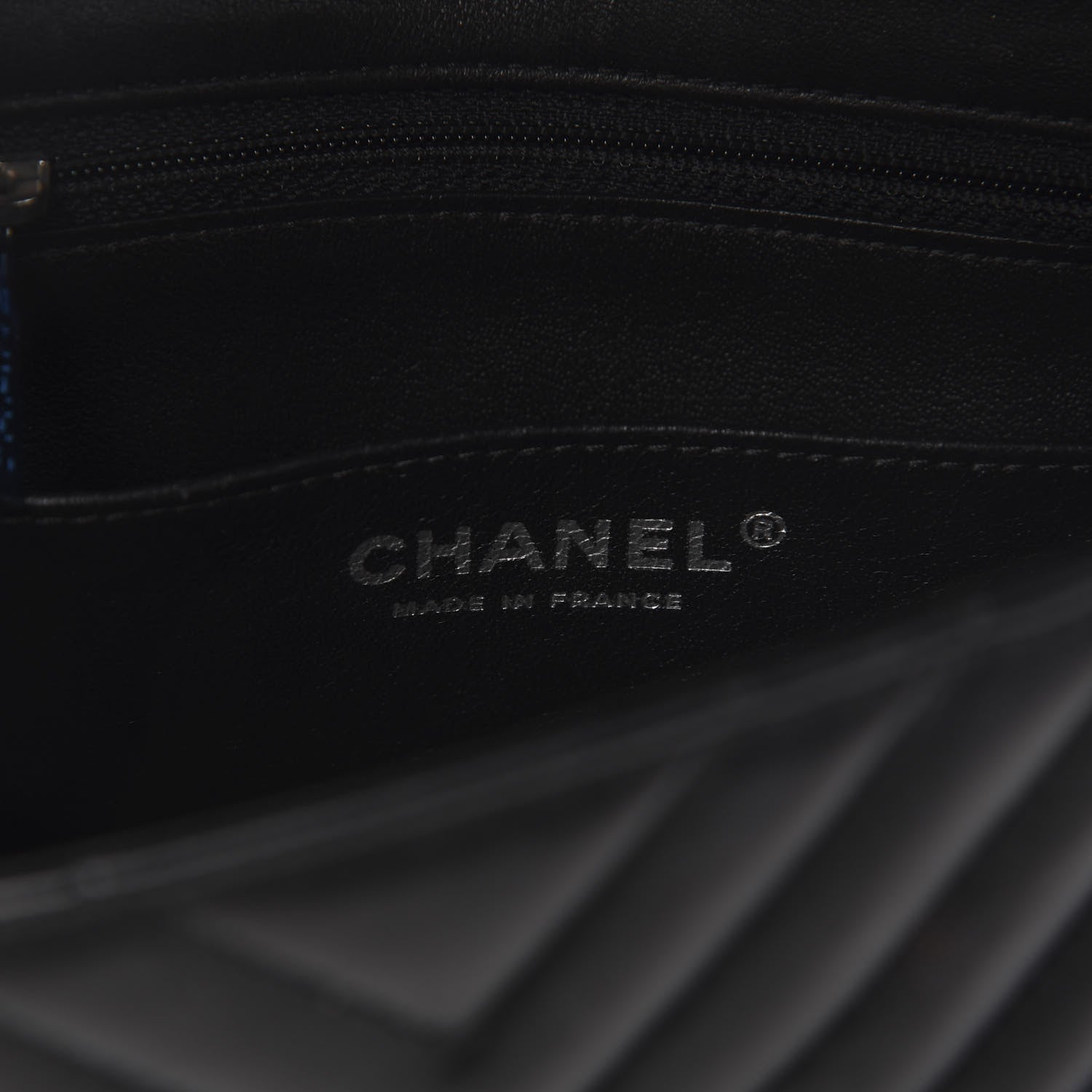 Chanel Lambskin Chevron Quilted Mini Square Flap Black 6 of 10