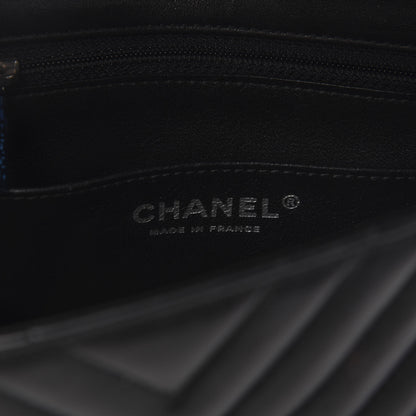 Chanel Lambskin Chevron Quilted Mini Square Flap Black 6 of 10