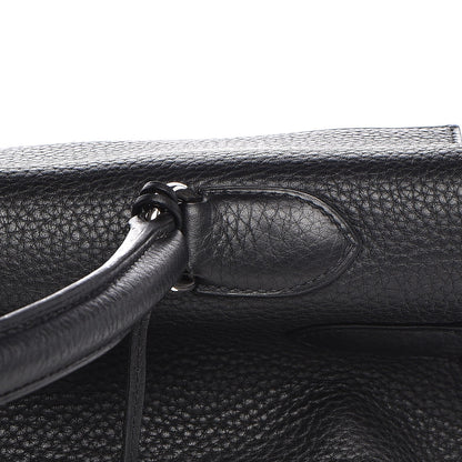 Hermes Taurillon Clemence Shoulder Kelly 40 Black 16 of 29