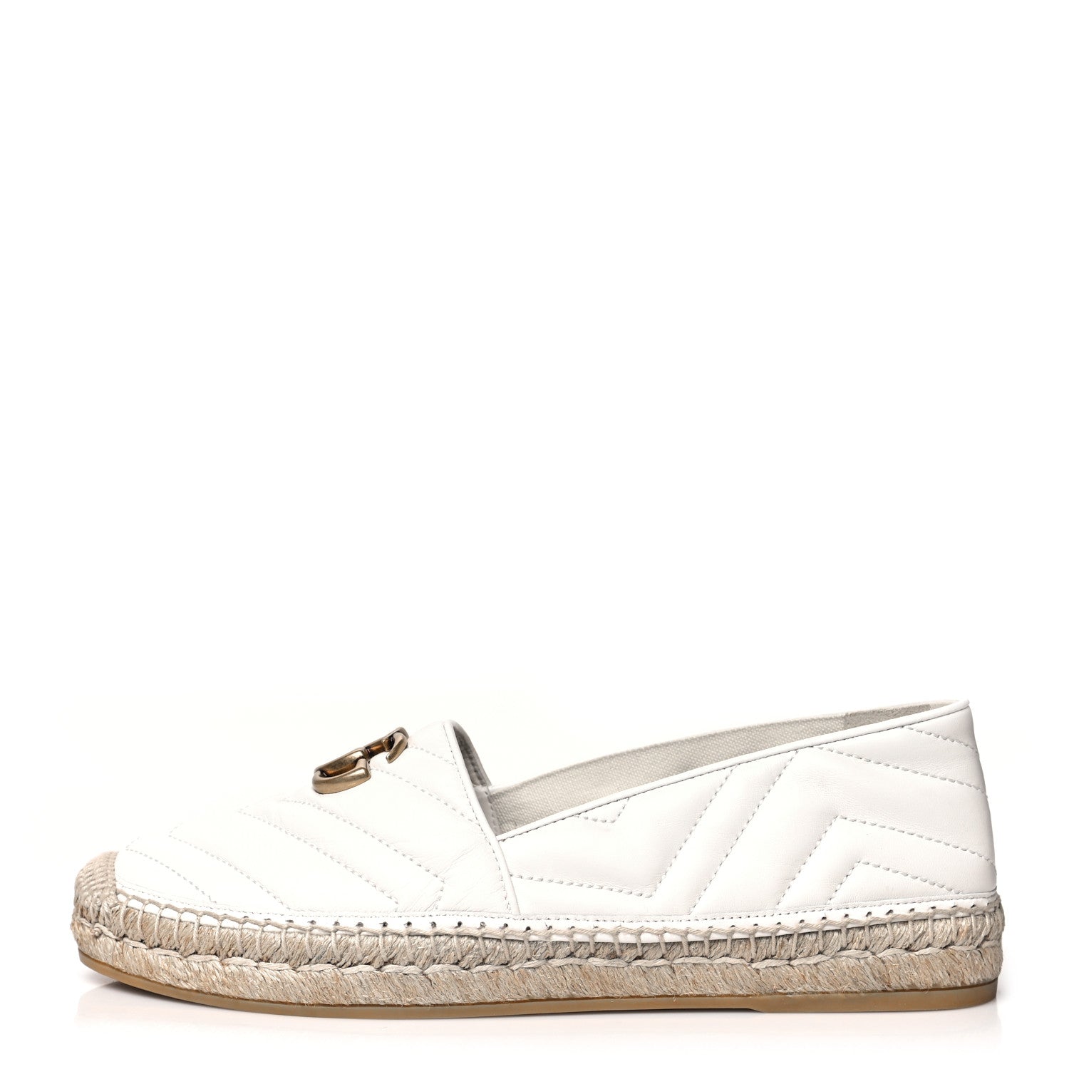 Gucci Nappa Matelasse GG Marmont Espadrilles 40 Great White 1 of 10