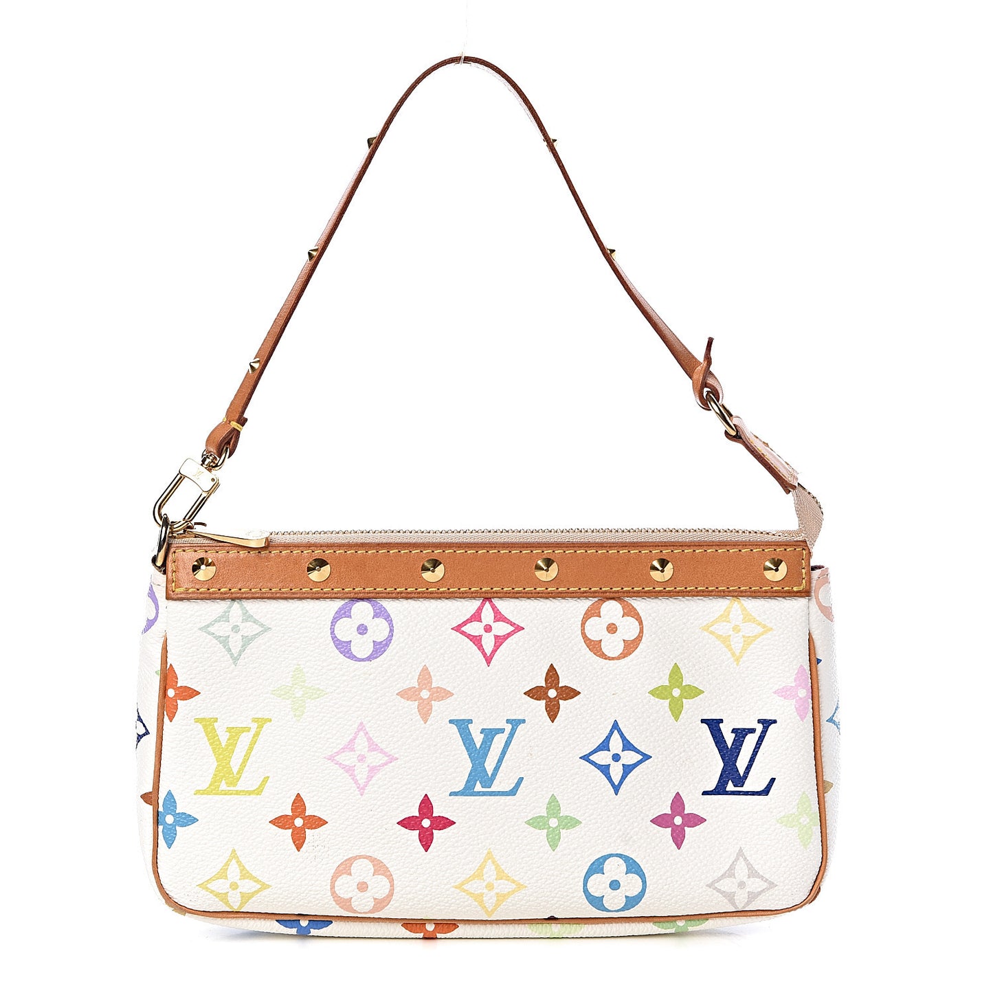 Monogram Multicolor Pochette Accessories White