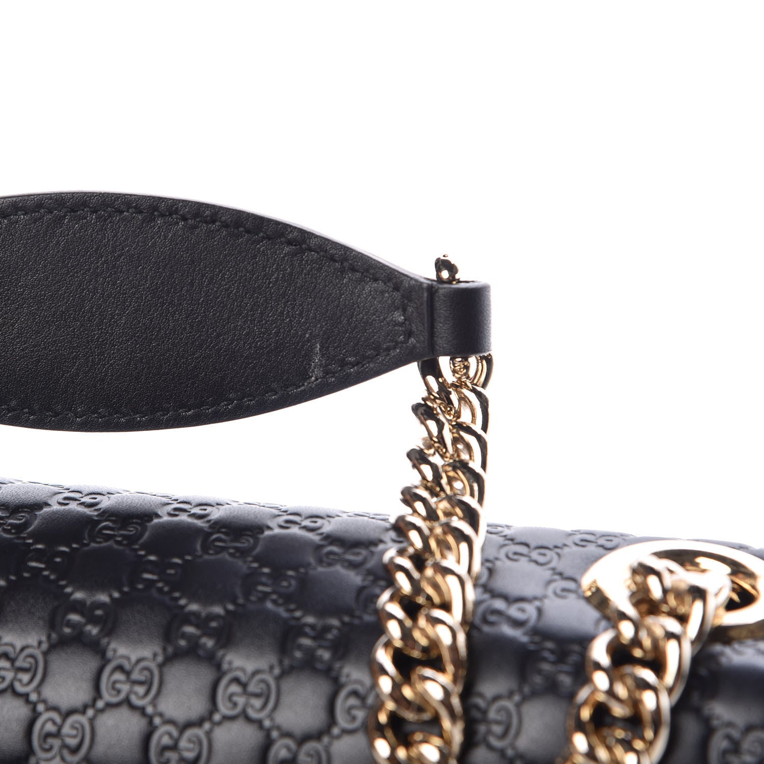 Gucci Microguccissima Medium Emily Chain Shoulder Bag Black 8 of 15