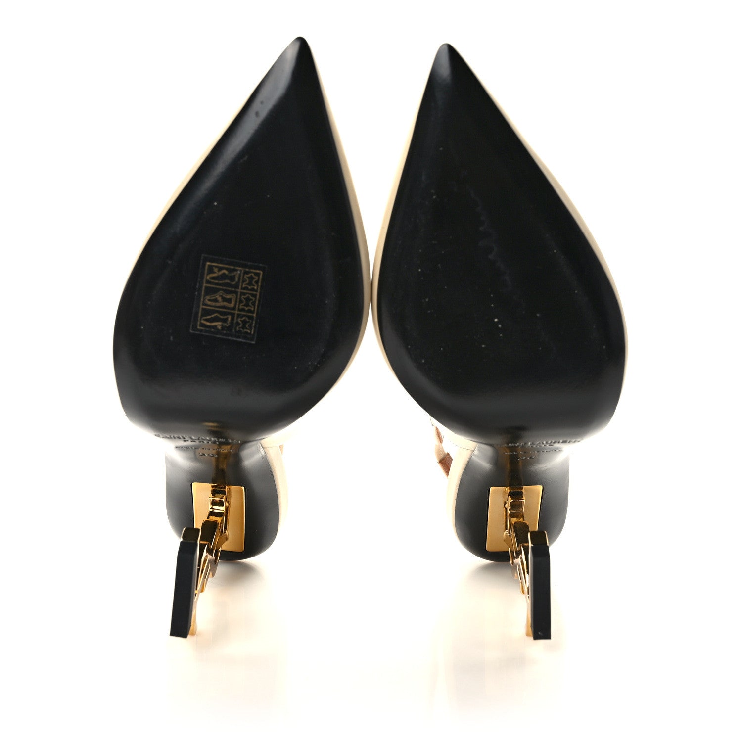 Saint Laurent Calfskin Opyum 110 Slingback Pumps 36 Real Beige 6 of 8