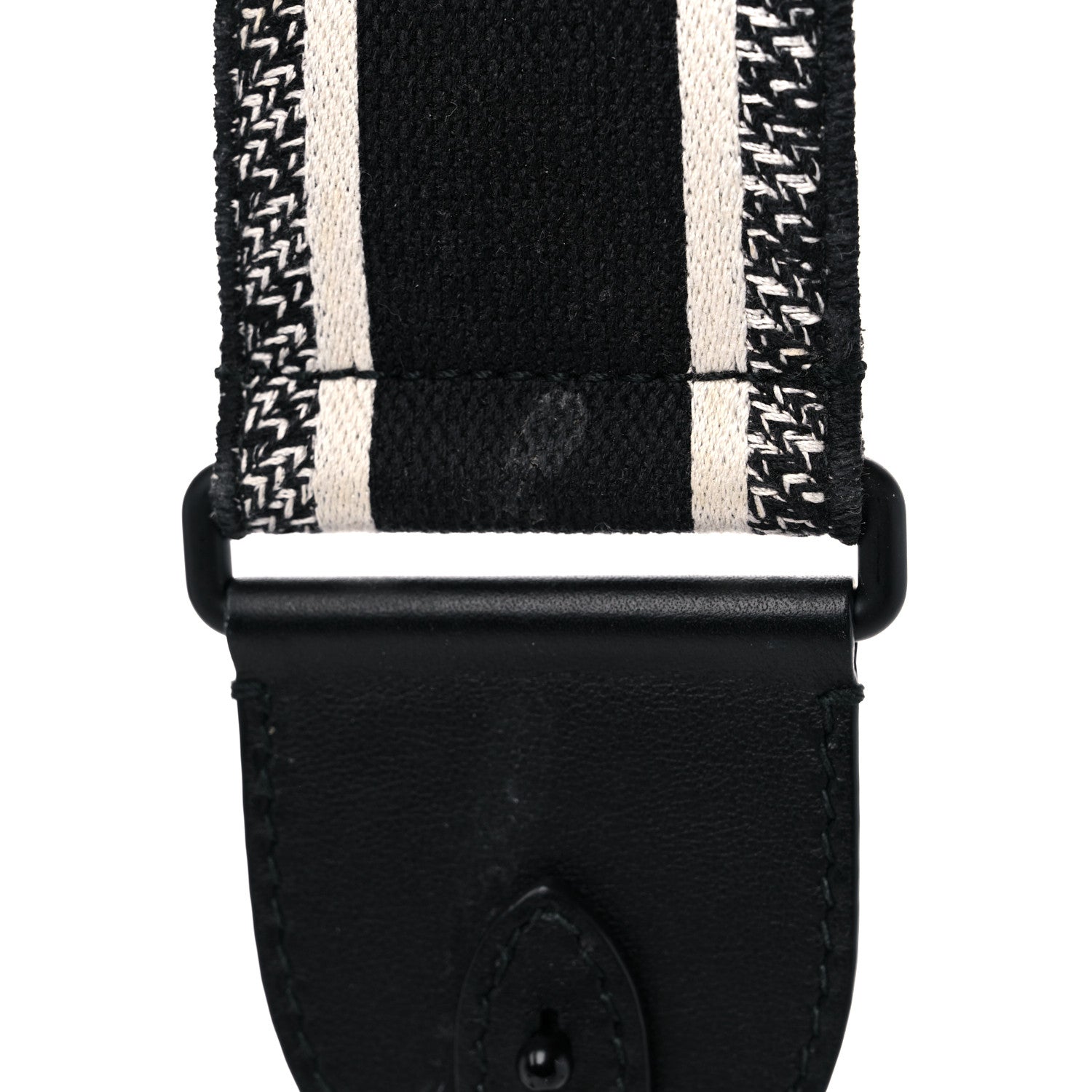 Christian Dior Canvas Embroidered Shoulder Strap Black 4 of 5
