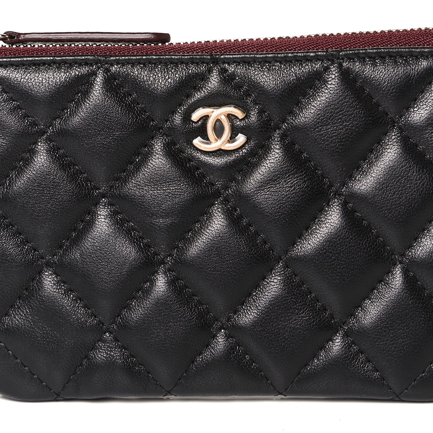 Chanel Lambskin Quilted Small Cosmetic Case Black 8 of 12