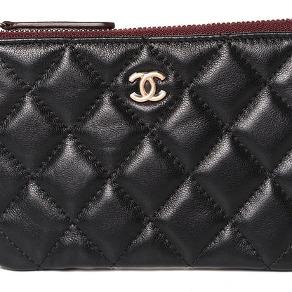 Chanel Lambskin Quilted Small Cosmetic Case Black 8 of 12