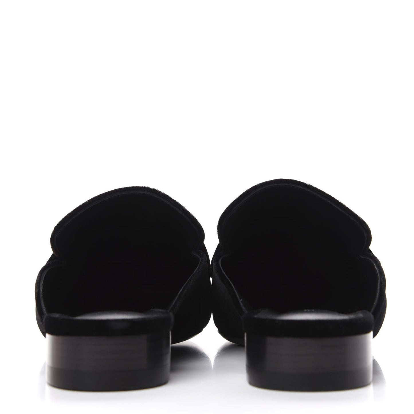 Velvet Trocadero Mule 38 Black
