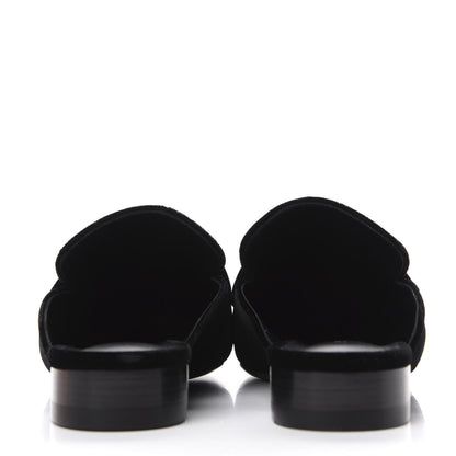 Hermes Velvet Trocadero Mule 38 Black 8 of 12