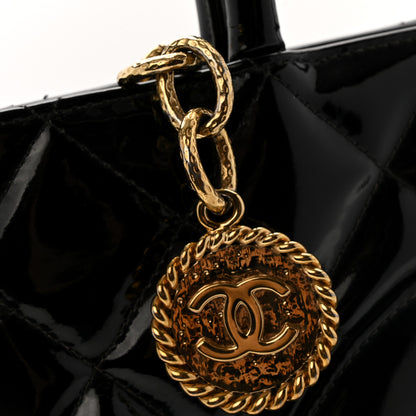 Chanel Patent Medallion Tote Black 11 of 16
