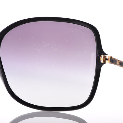 Chanel Lambskin Square Chain Sunglasses 5210-Q Black 5 of 8