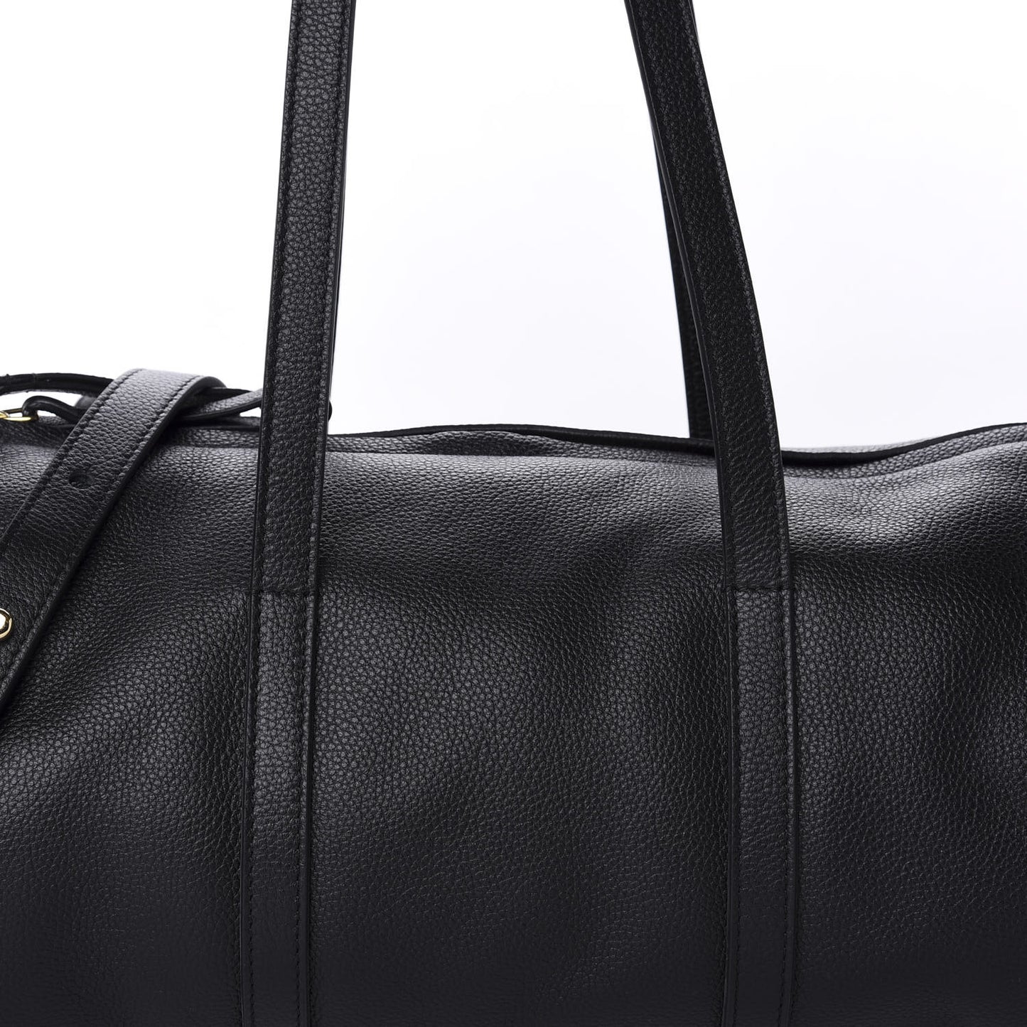 Pebbled Calfskin Mini Duffel Bag Black