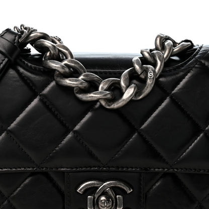 Chanel Glazed Calfskin Quilted Medium Perfect Edge Flap Black 7 of 12