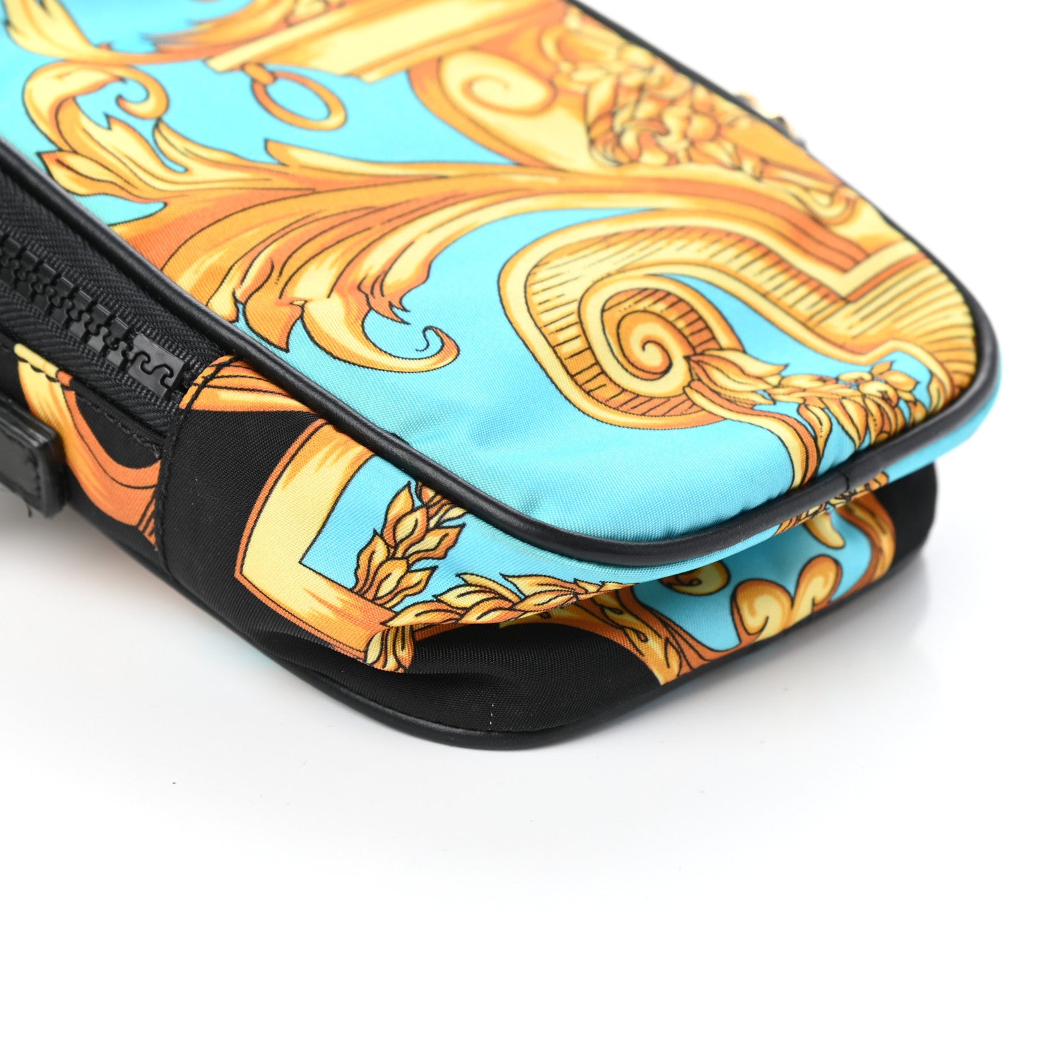 Versace Nylon Baroque Print Small Crossbody Bag Black 8 of 9